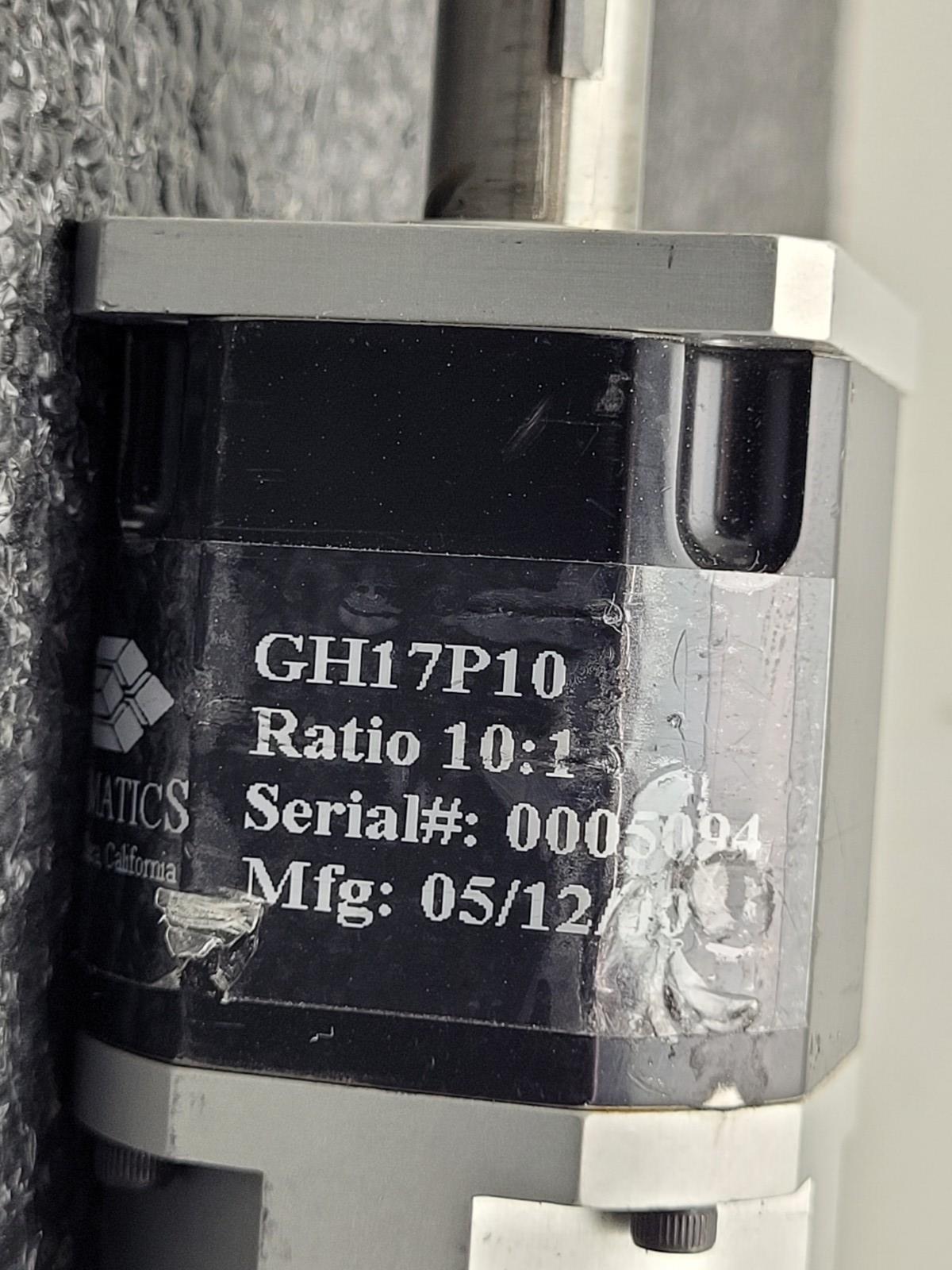 Animatics SM1720M Smart Motor Ver 4.0Q2 E05877 w/ GH17P10 10:1 Gearhead