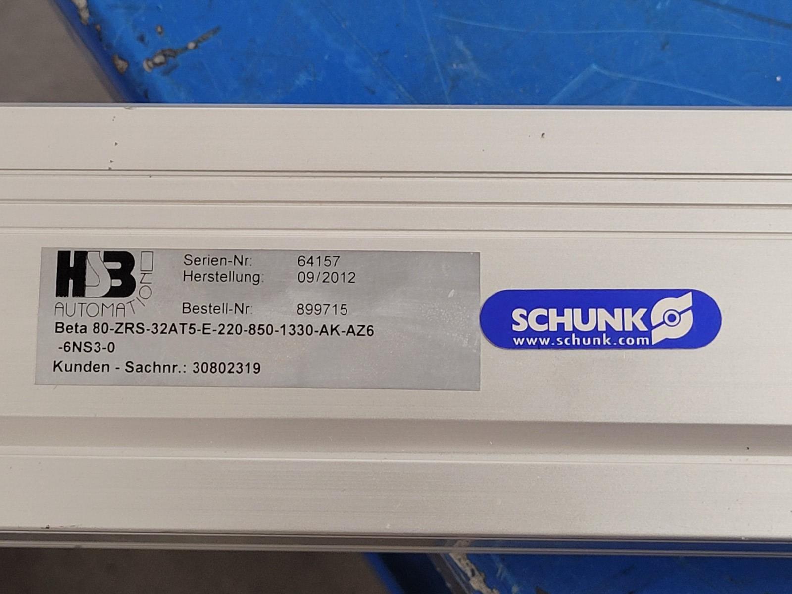 HSB Automation Beta 80-ZRS-32ATE5-E-220-850 Timing Belt Drive Linear Actuatuator