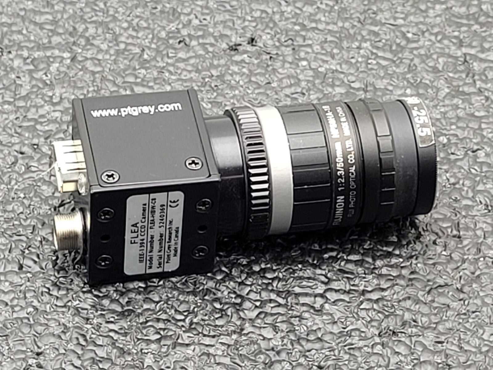 Point Grey CCD Camera FLEA-HIBW-CB IEEE-1394  w/Tamron 2.3-16mm LDR-208LA CCS