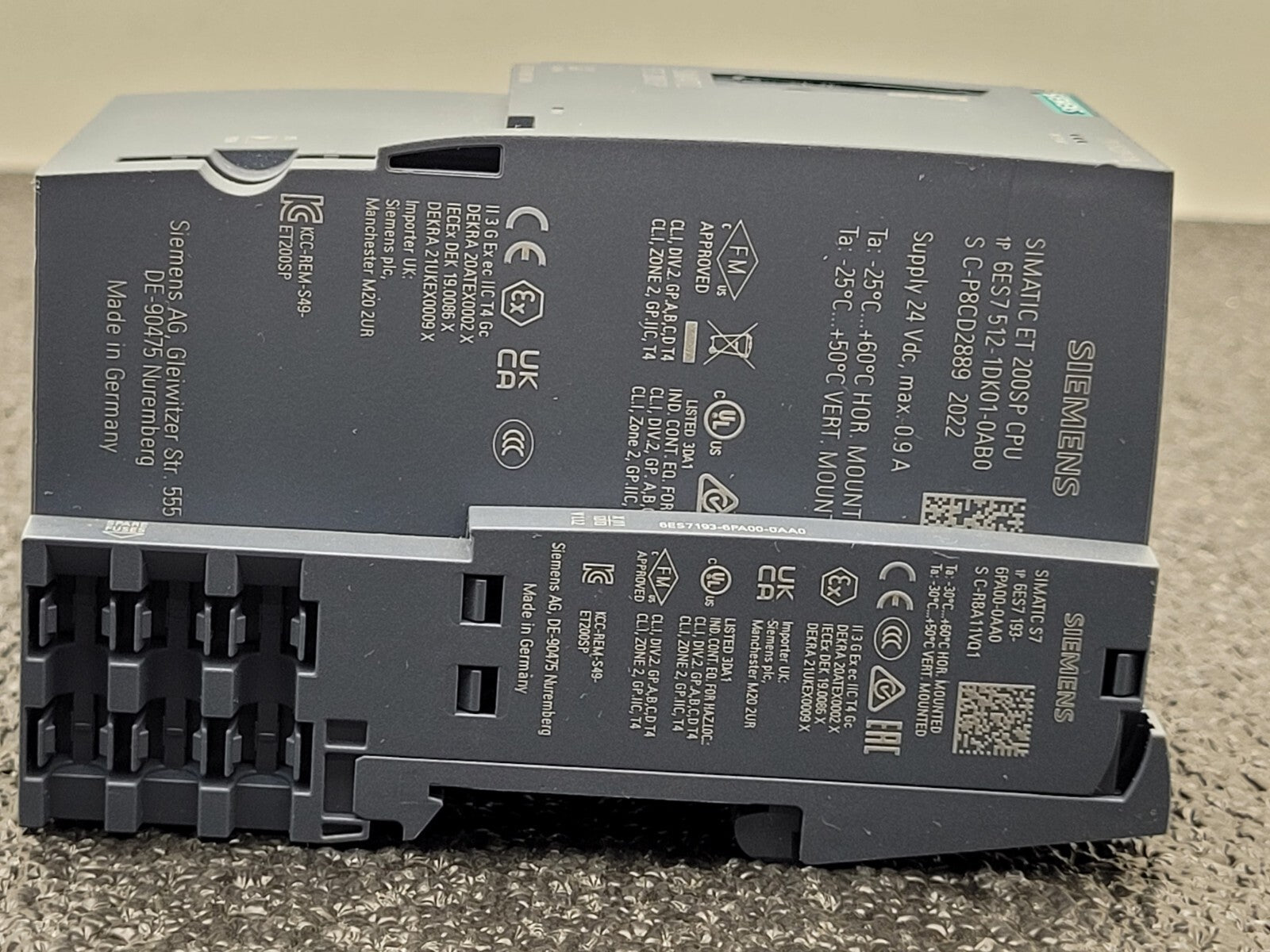 SIEMENS SIMATIC CPU MODULE ET 200SP F-CPU 6ES7 512-1DK01-0AB0