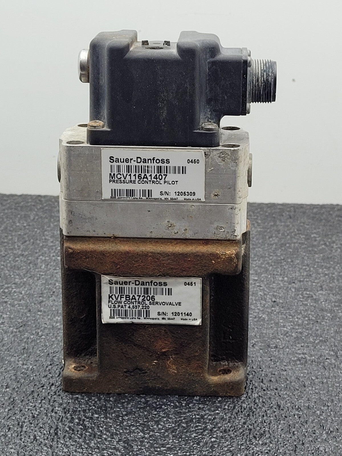 SAUER DANFOSS FLOW CONTROL SERVOVALVE KVFBA5206 MCV116A1407