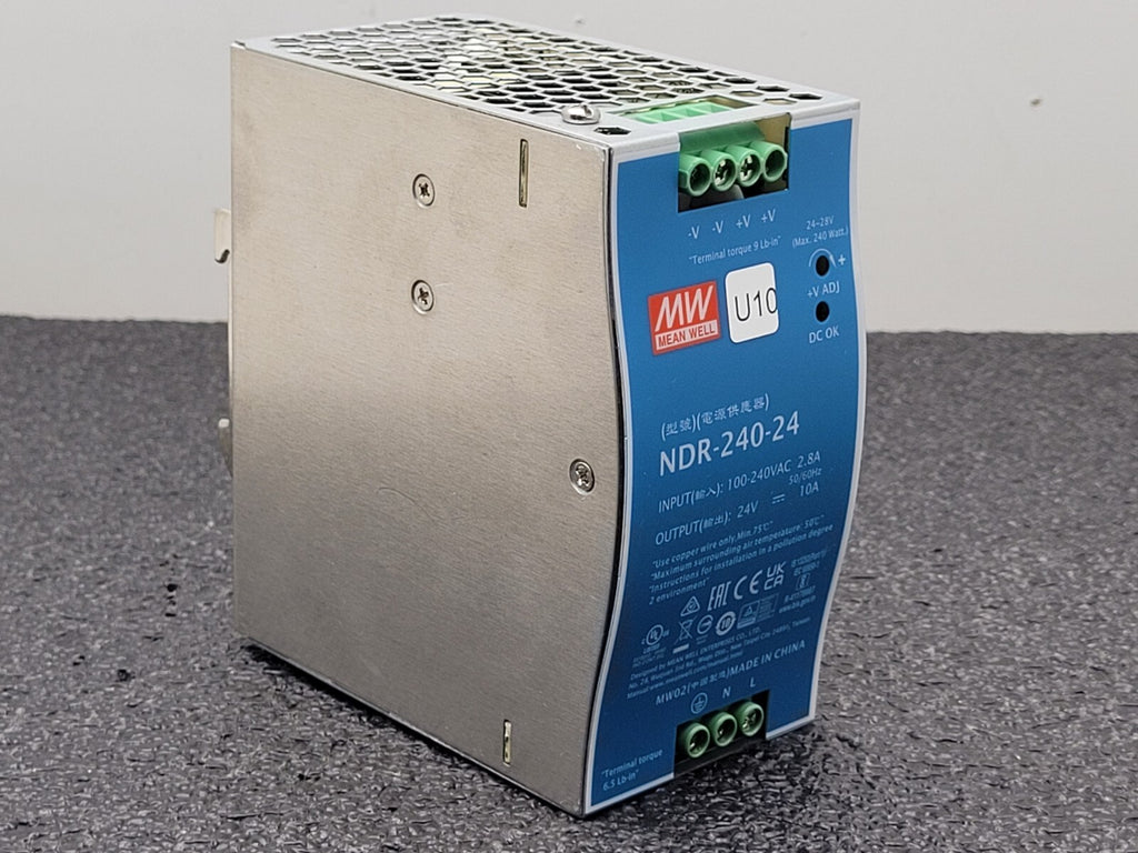 Mean Well NDR-240-24 Power Supply 1 Output 240W 24VDC 0-10A .