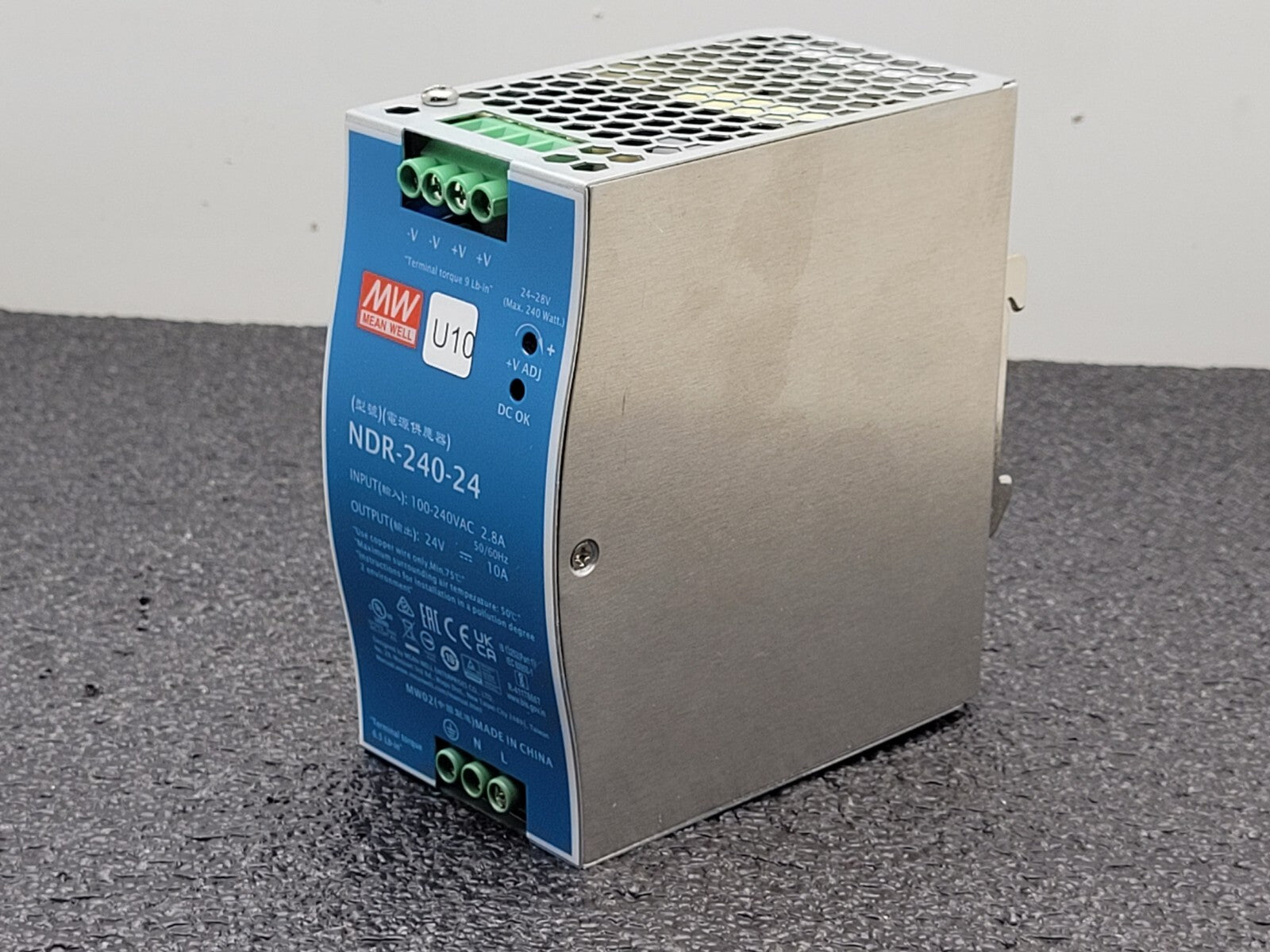 Mean Well NDR-240-24 Power Supply 1 Output 240W 24VDC 0-10A .