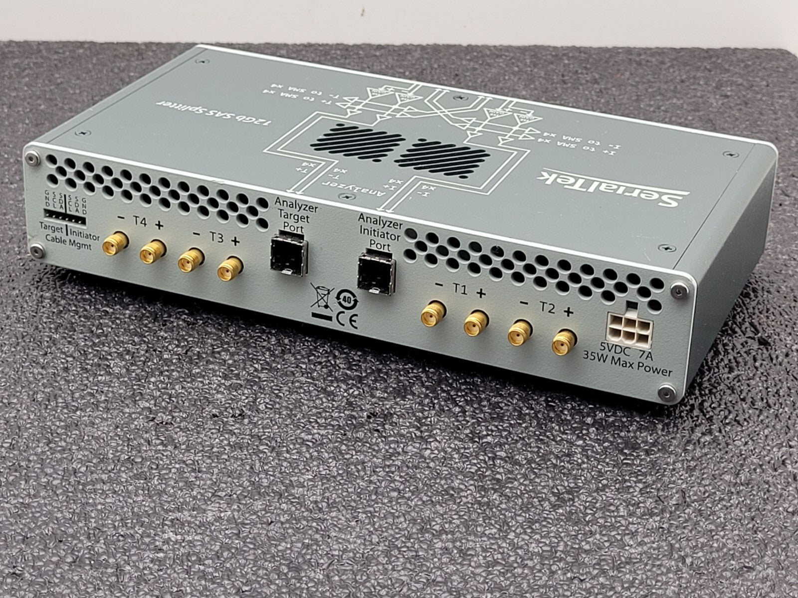 SerialTek 12GB SAS Splitter S-M12SA-SMA Working Pull Includes power supply