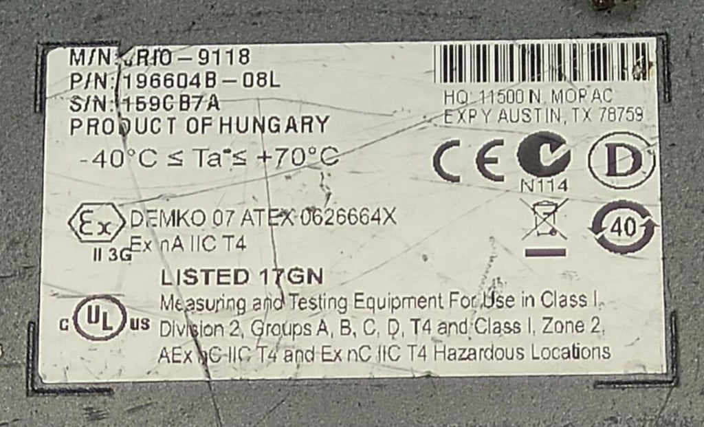 National Instruments NI CRIO-9024  CompactRIO Real-Time Controller