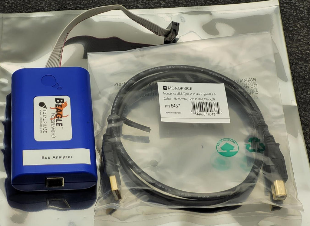 Total Phase Beagle I2C/SPI/MDIO Bus  Analyzer USB at To B Shows Up In Windows