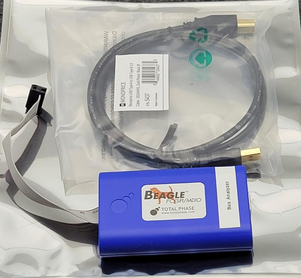 Total Phase Beagle I2C/SPI/MDIO Bus  Analyzer USB at To B Shows Up In Windows