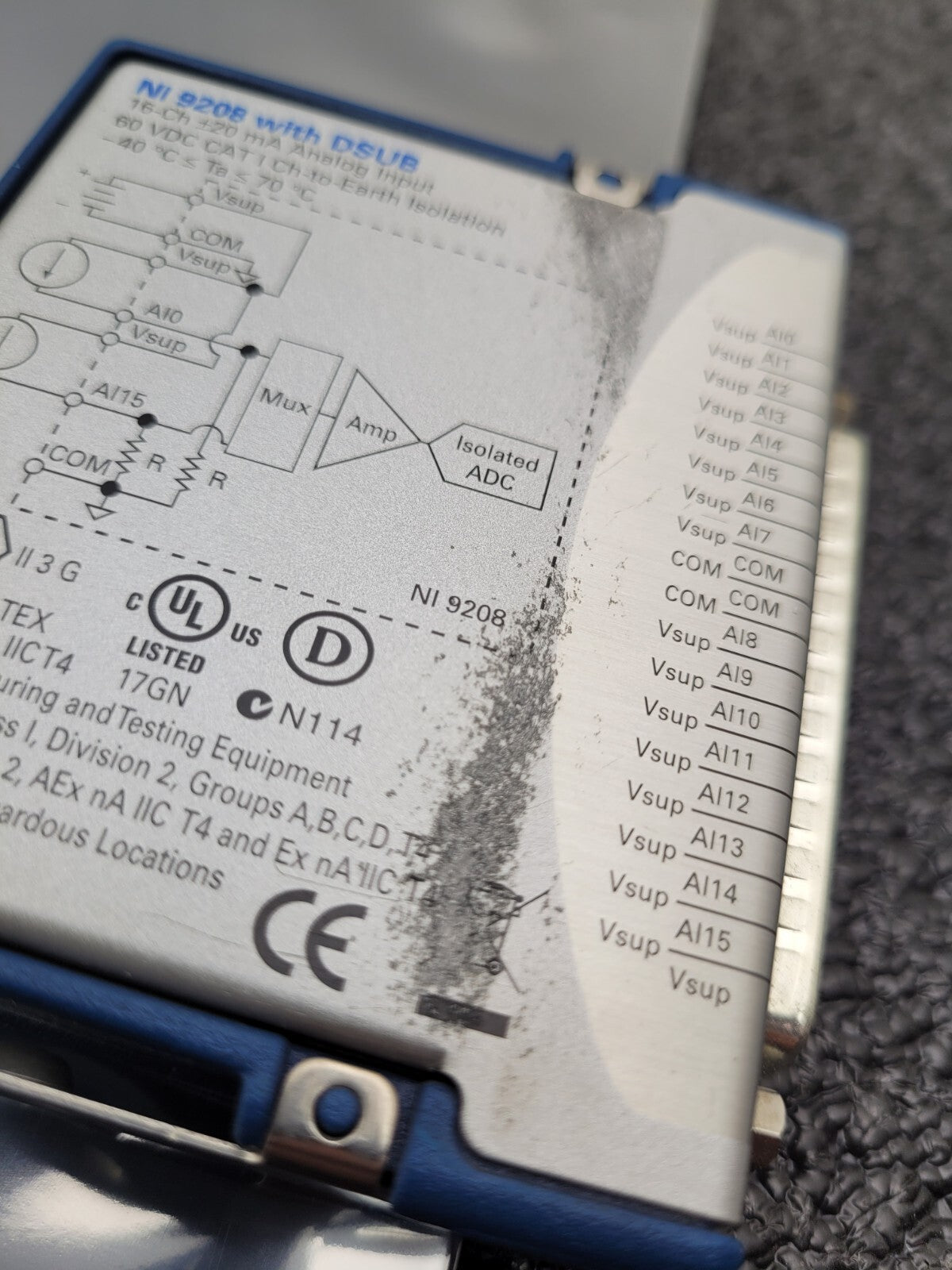 National Instrument NI-9208 16 Channel Analog input Module Passes Self Test