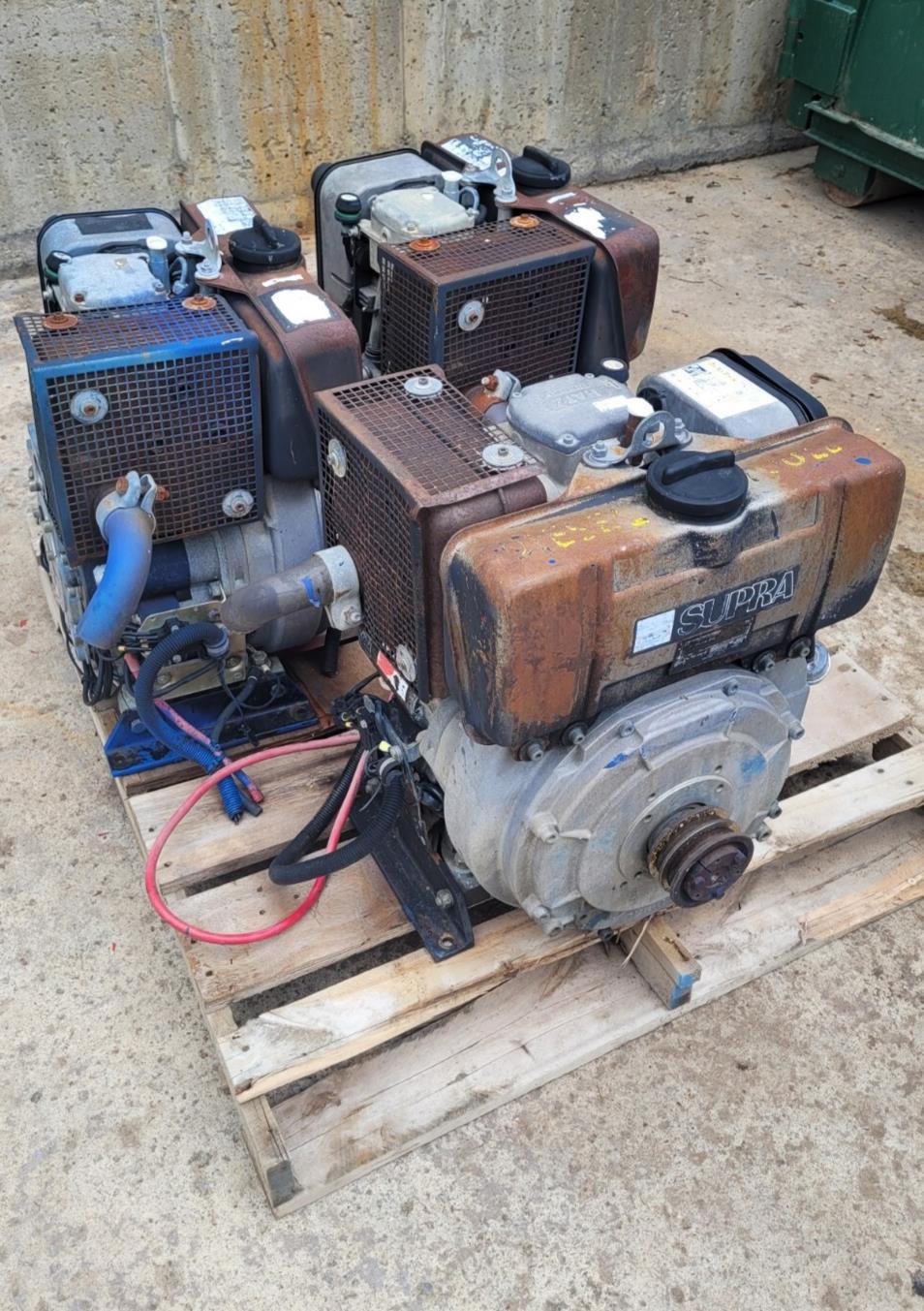 Hatz Diesel Supra Engine Lot of 3 Units 1D81Z Electric Start Parts or Repair