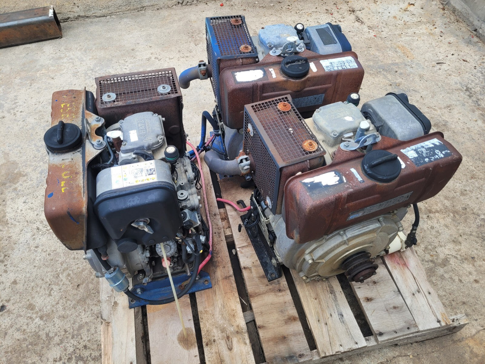Hatz Diesel Supra Engine Lot of 3 Units 1D81Z Electric Start Parts or Repair
