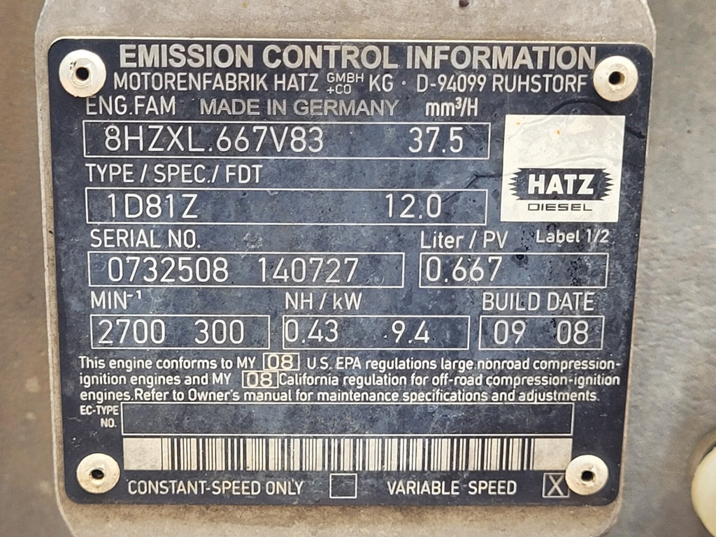 Hatz Diesel Supra Engine Lot of 3 Units 1D81Z Electric Start Parts or Repair