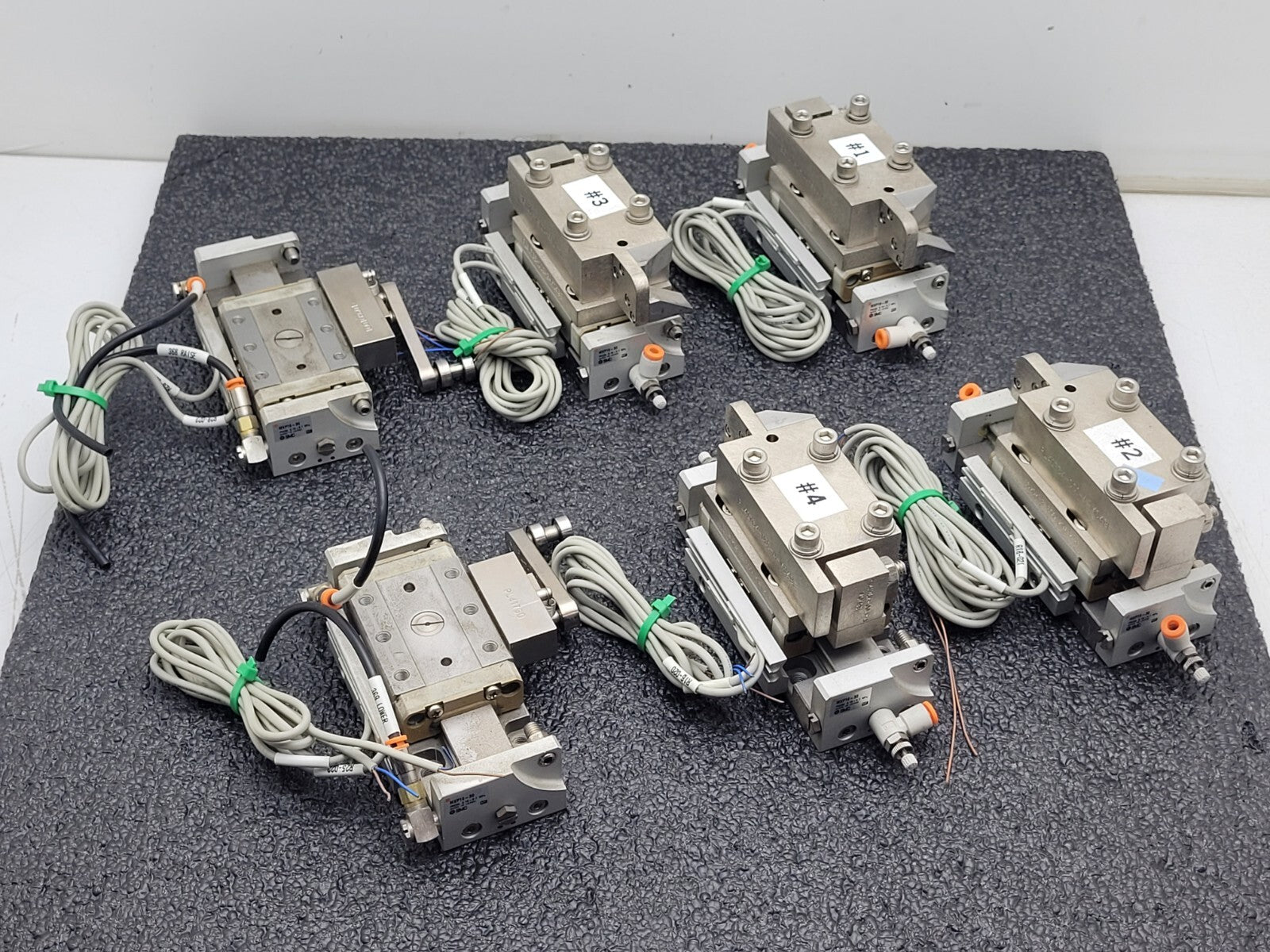 Lot of 6 x  SMC MXP16-30 100PSI Linear Slide Guide Cylinder D-M9N Sensors Stops