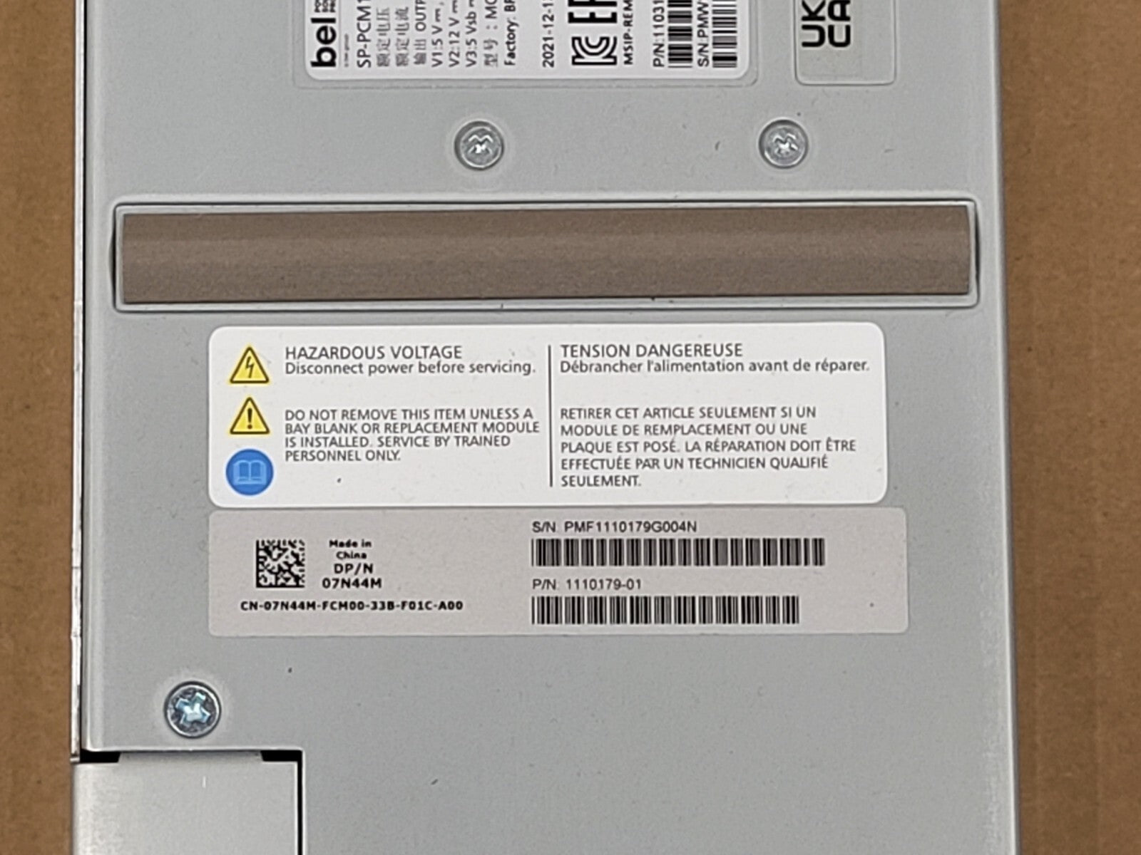 BEL POWER 2U Power Supply SP-PCM1-HE764-DC 764DC DELL 1103152-02 07N44M 48VDC IN