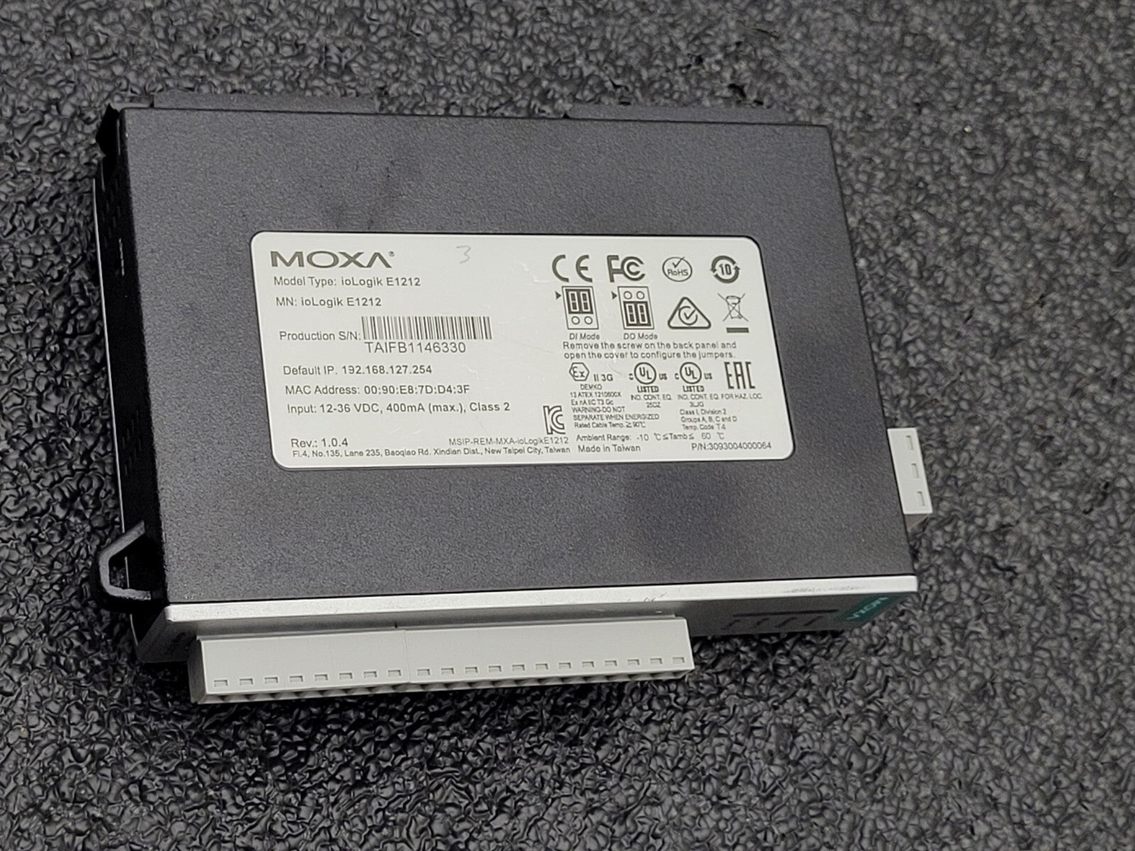 Moxa Group IOLOGIK E1212 IOLOGIKE1212 Din Rail Mount Universal I/O 8 DI 8 DIO