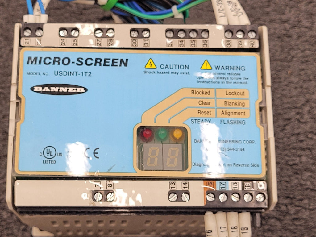 Banner USE2012NP2 & USR2012NP2 MICRO-SCREEN ESD  20" Light Curtain Screen "G"