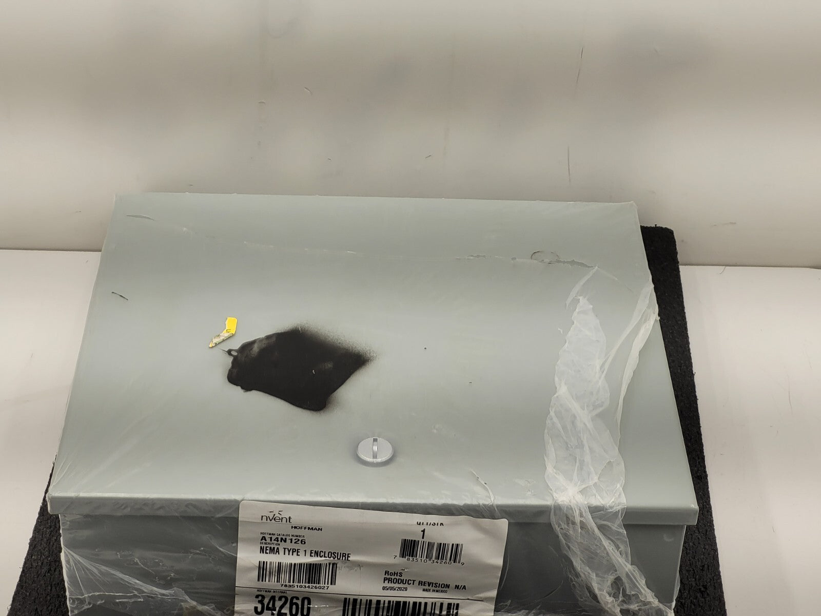 HOFFMAN Nvent A14N126 Metallic Enclosure Grey 14"x12"x6" w/ Hinged Door NEW