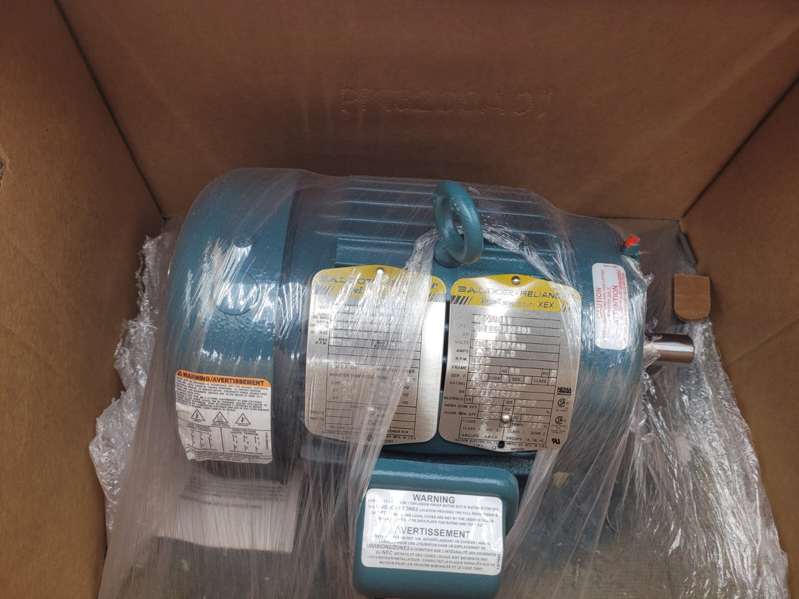 NEW ABB ECP3581T 2.8AMPS 1HP 3PHASE 60 HZ 208-230/460VOLTS MOTOR.