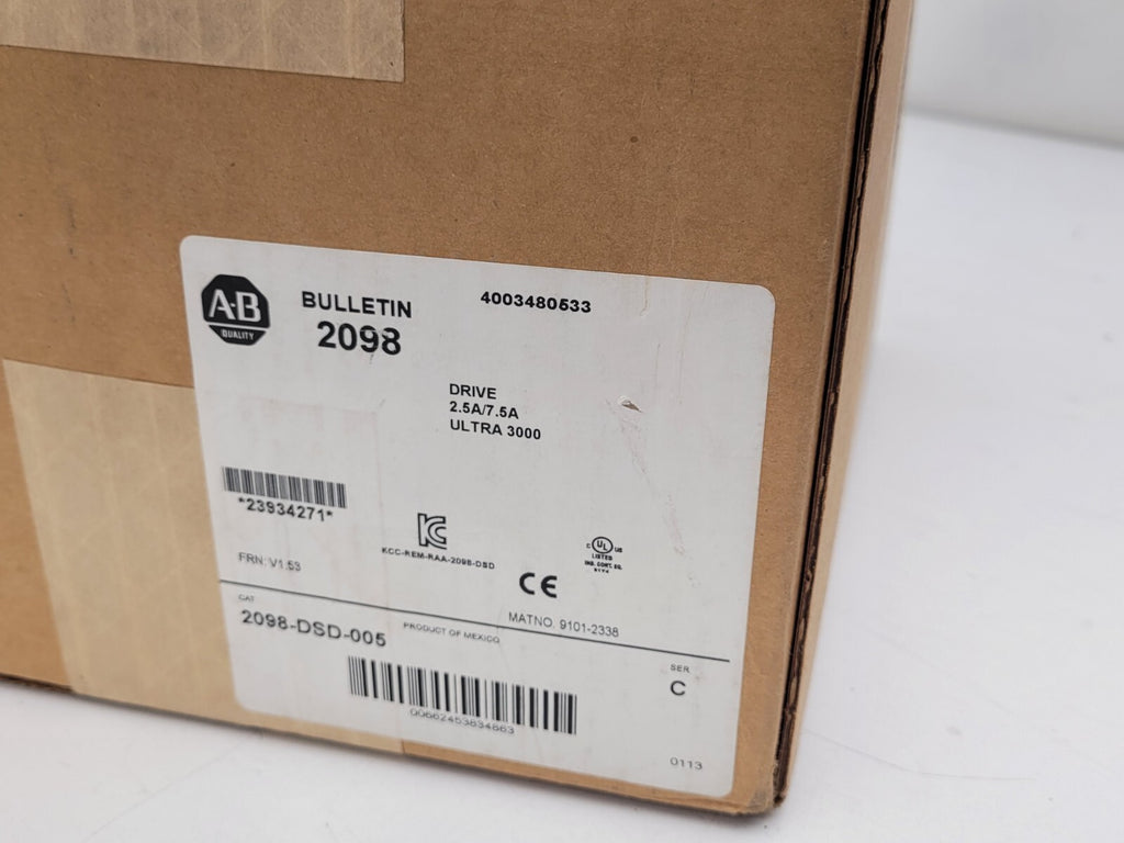 Allen Bradley 2098-DSD-005 Kinetix Ultra3000 Servo Drive 120/240VAC 0-400Hz