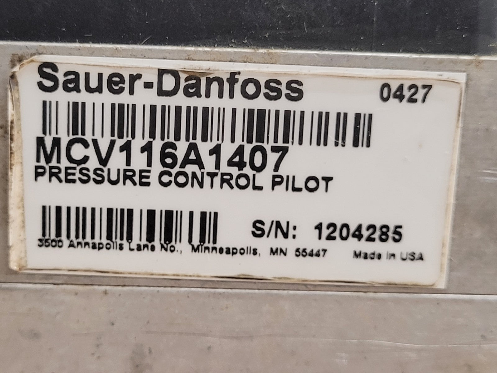 Sauer Danfoss Flow Control Hydraulic Servo Valve KVFBA5206 MCV116A1407