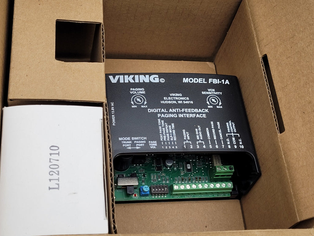 Viking Electronics FBI-1A Viking Anti Feedback Eliminator Paging Device Open Box
