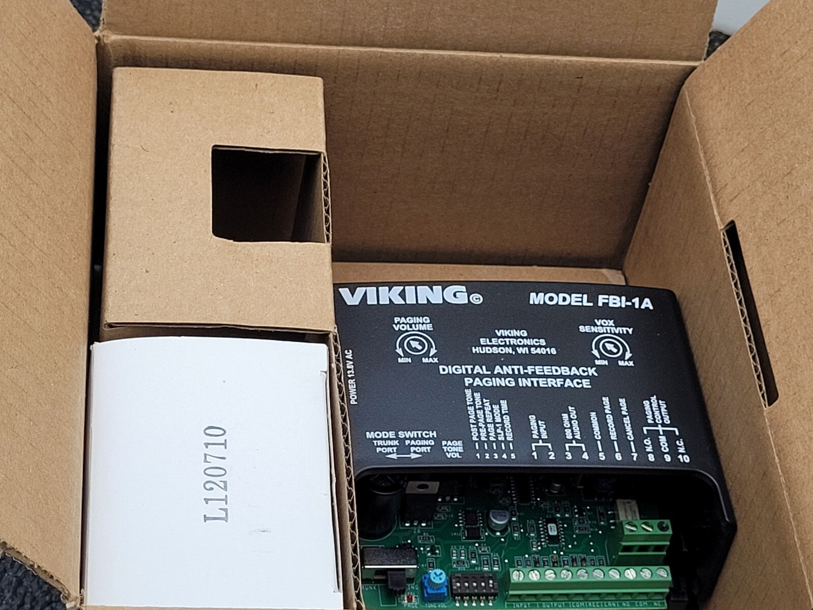Viking Electronics FBI-1A Viking Anti Feedback Eliminator Paging Device Open Box