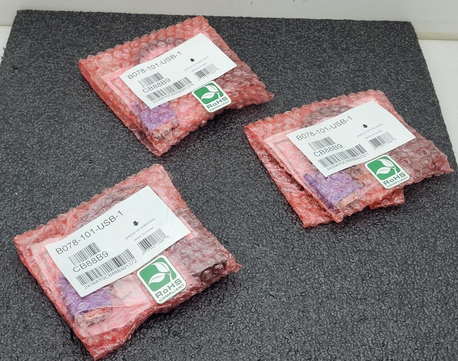 Lot of 3x  TRIPP-LITE USB Server Interface Unit RJ485 to VGA+USBA B078-101-USB-1