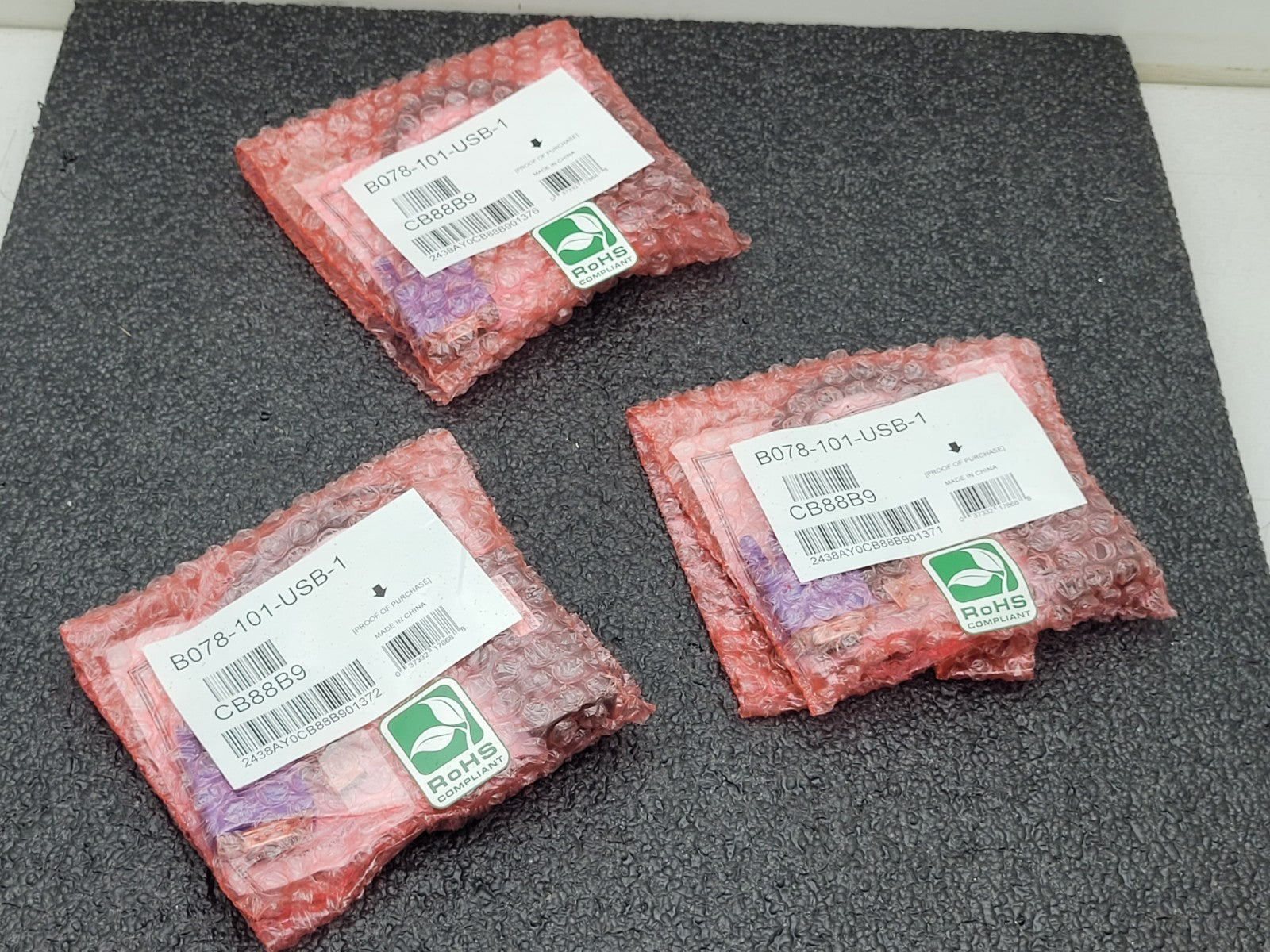 Lot of 3x  TRIPP-LITE USB Server Interface Unit RJ485 to VGA+USBA B078-101-USB-1