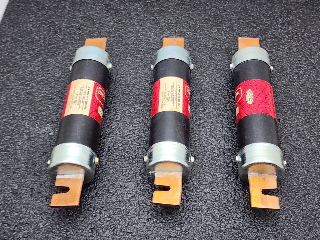 Lot of 3  Bussmann  LPS-RK-125  time delay current - limiting fuse.