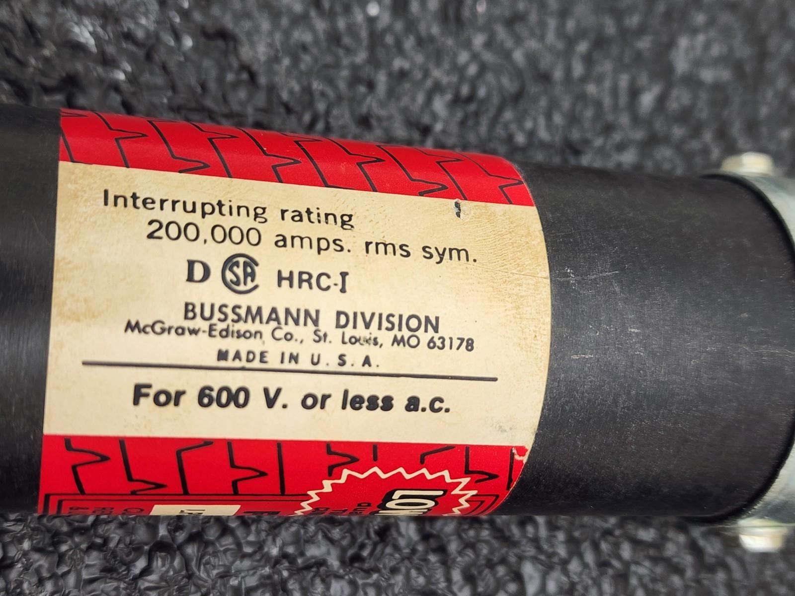 Lot of 3  Bussmann  LPS-RK-125  time delay current - limiting fuse.