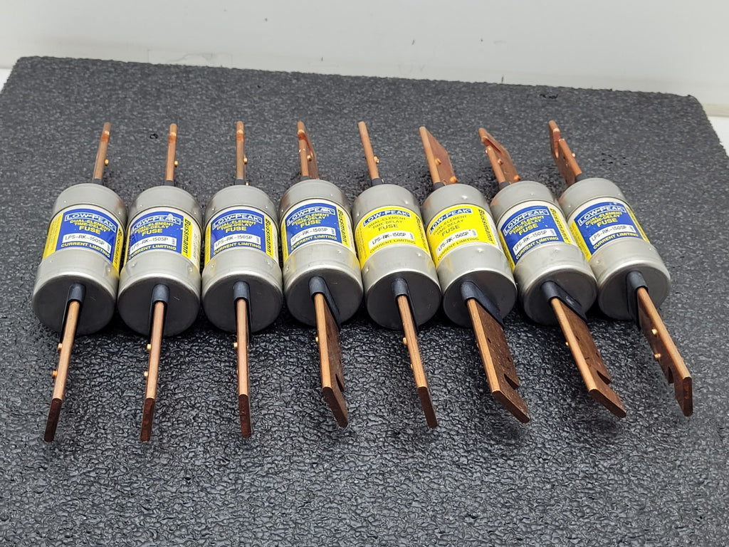 Lot 0f 8- LPS-RK-150SP Bussmann 150 Amp   DUAL - ELEMANT , TIME - DELAY Fuse.