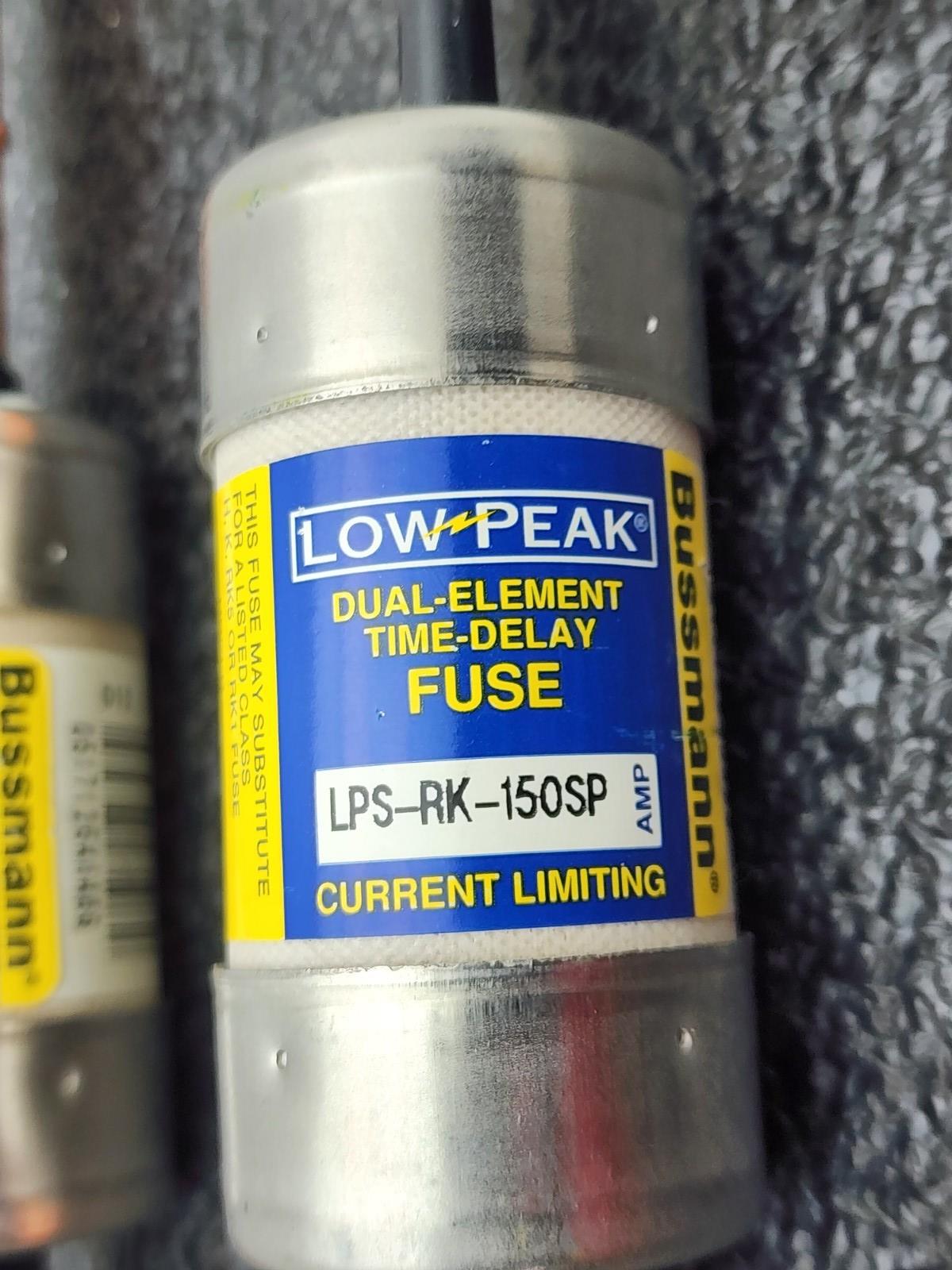 Lot 0f 8- LPS-RK-150SP Bussmann 150 Amp   DUAL - ELEMANT , TIME - DELAY Fuse.