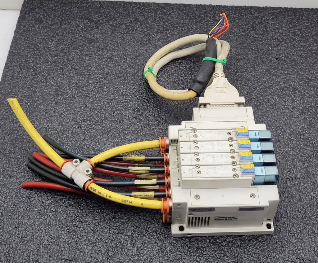 SMC SS5Y5-10F1-04B-N7 Pneumatic Dual Acting 4x Solenoid Valve Block