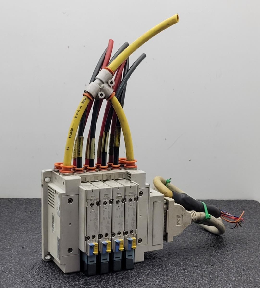 SMC SS5Y5-10F1-04B-N7 Pneumatic Dual Acting 4x Solenoid Valve Block