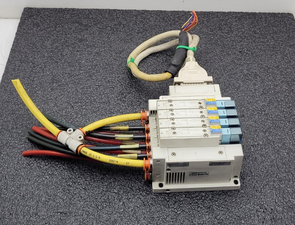 SMC SS5Y5-10F1-04B-N7 Pneumatic Dual Acting 4x Solenoid Valve Block