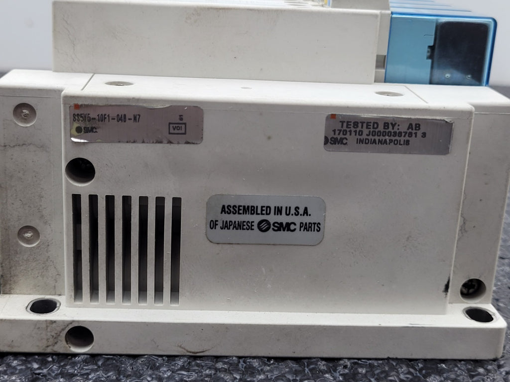 SMC SS5Y5-10F1-04B-N7 Pneumatic Dual Acting 4x Solenoid Valve Block
