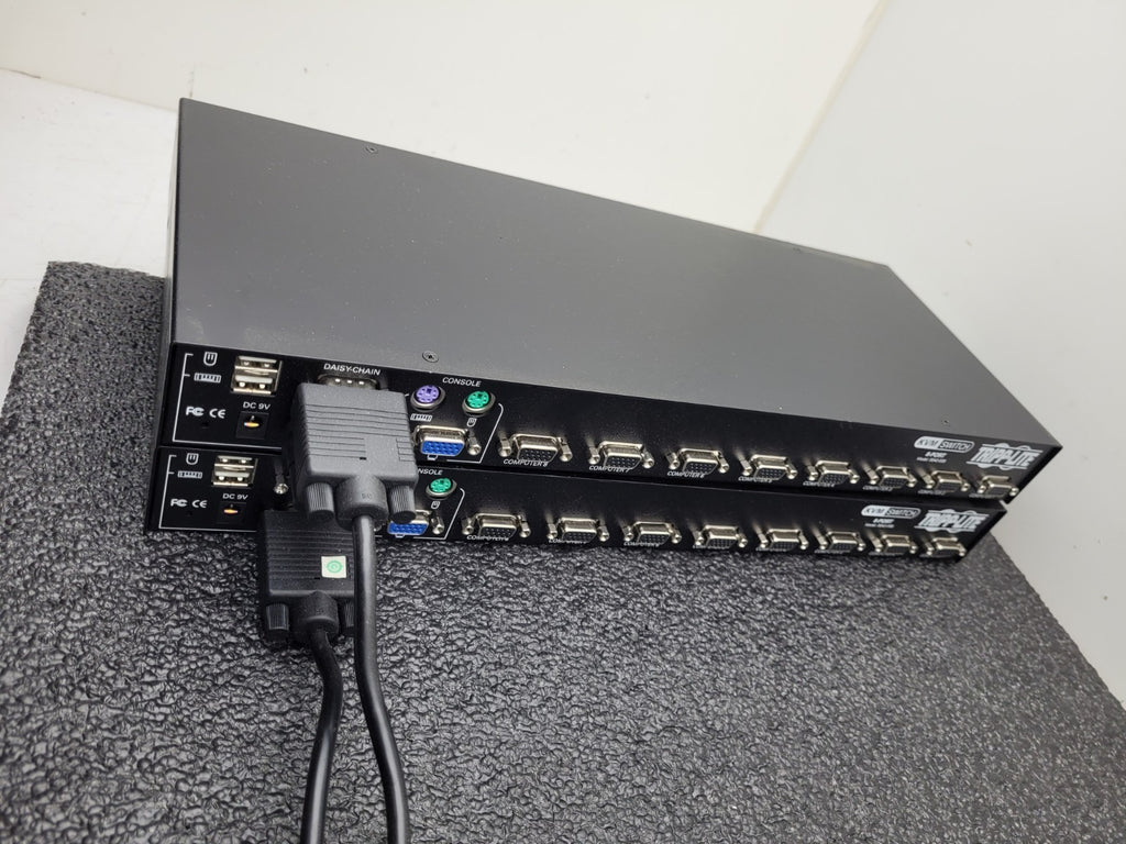 Lot of 3x Tripp Lite B042-008 8 Port USB PS2 Rack-Mountable KVM Switch