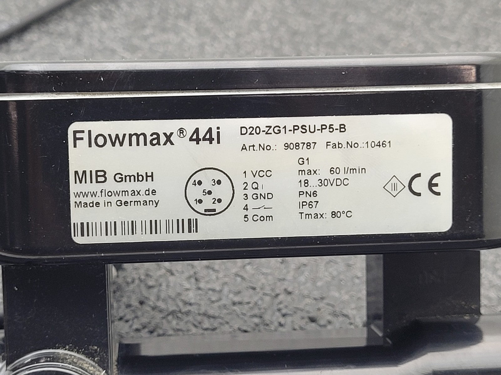 FlowMax 44i D20-ZG1-PSU-P5-B Ultrasonic Flow Meter 60 l/min 908787