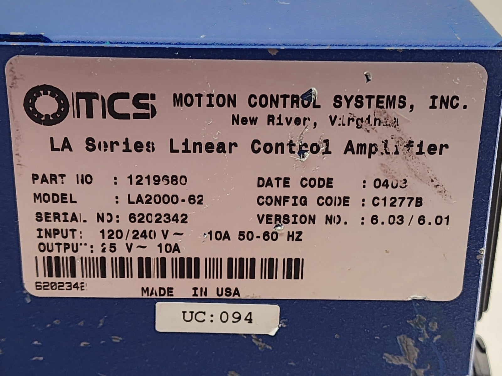 Professional Instruments 6556 Air Bearing Spindle Tested Spins w/ Controller S