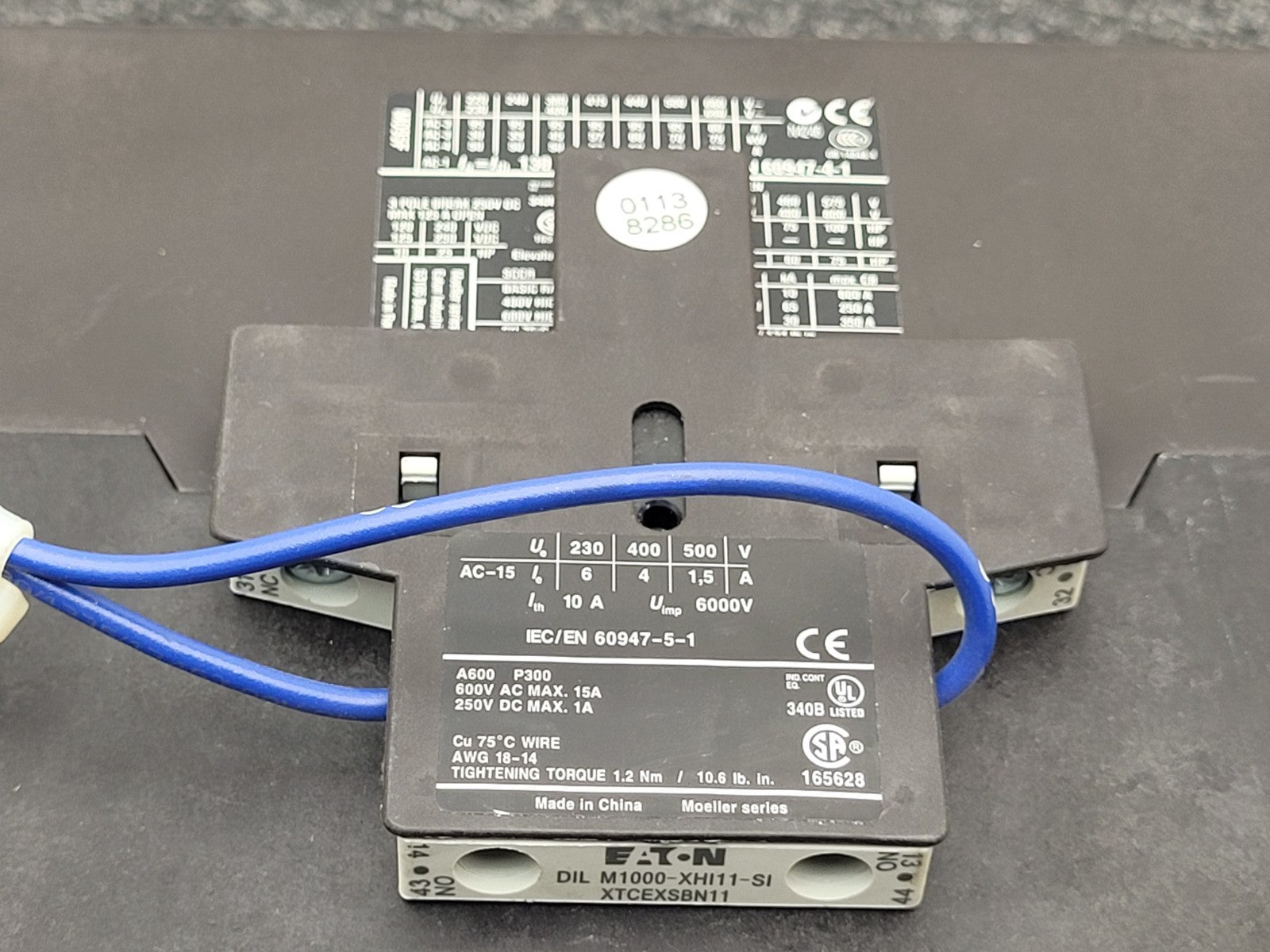 Eaton DIL M95 XTCE095F 230-600VAC 50/60Hz 125-250VDC 24VDC Coil