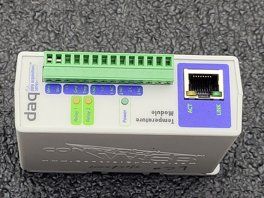 Control by Web X-DAQ-2R1-4T-I DIN Rail Mount  Ethernet PLC Temperature Module