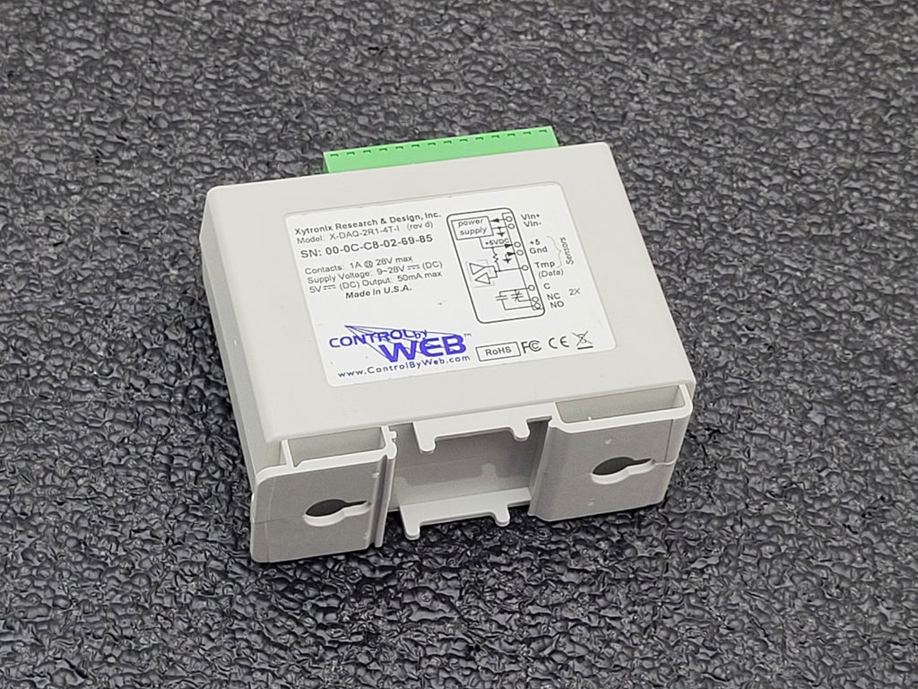 Control by Web X-DAQ-2R1-4T-I DIN Rail Mount  Ethernet PLC Temperature Module