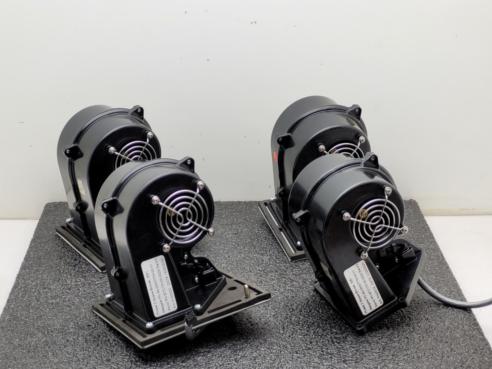 Lot of 4 Squirrel Cage Dual Sided Motor Cooling Fan Phase 2 Space Blower EB1 (B)