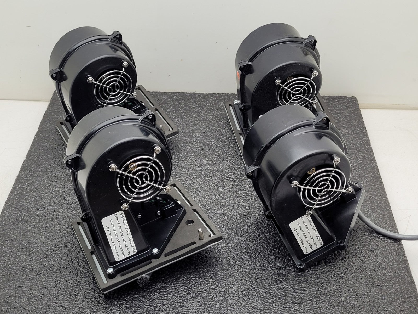 Lot of 4 Squirrel Cage Dual Sided Motor Cooling Fan Phase 2 Space Blower EB1 (B)