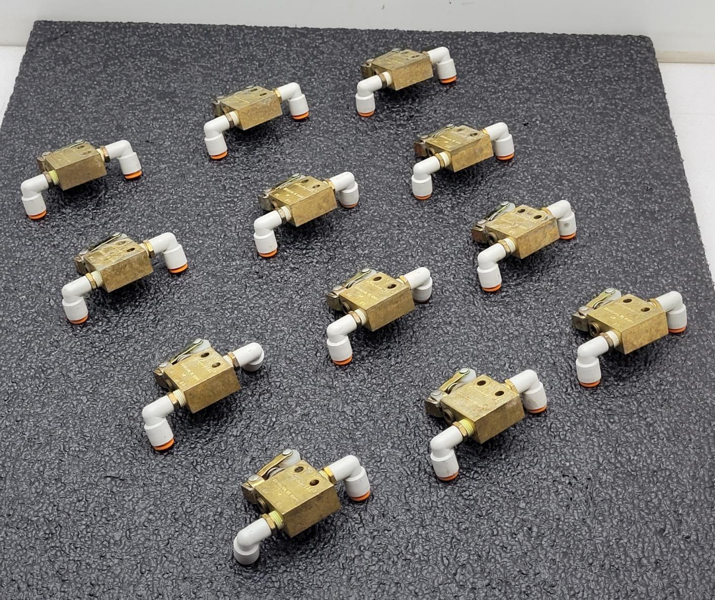 Lot of 12x Humphrey TAC2 Pnuematic Pressure Button Press Roller Arm Air Valve 34