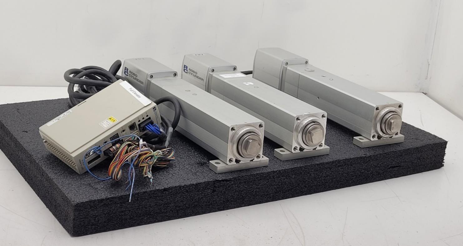 3x IAI Robo Cylinder RC-RMA-L-150-S-B-F T-AQ Linear Actuator 100mm Stroke 24V