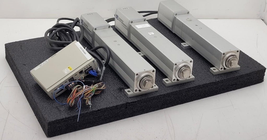 3x IAI Robo Cylinder RC-RMA-L-150-S-B-F T-AQ Linear Actuator 100mm Stroke 24V