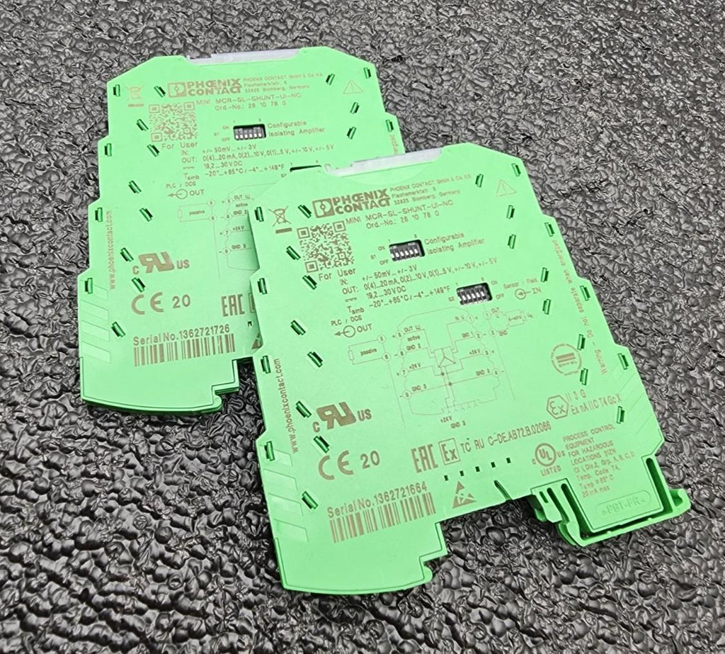 Lot Of 2 Phoenix Contact Isolation Amplifier MINI MCR-SL-SHUNT-UI-NC 2810780