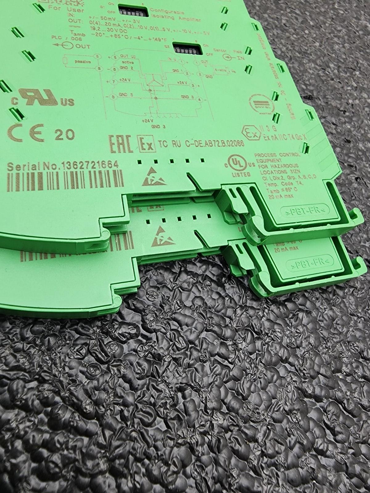 Lot Of 2 Phoenix Contact Isolation Amplifier MINI MCR-SL-SHUNT-UI-NC 2810780