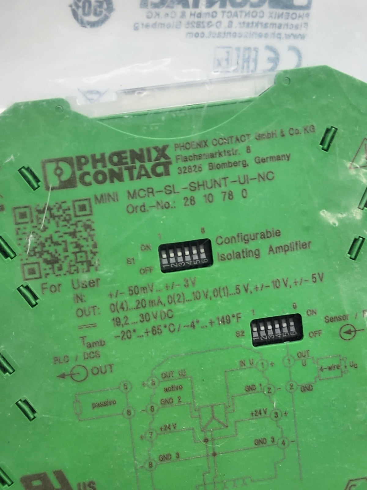 Phoenix Contact Isolation Amplifier MINI MCR-SL-SHUNT-UI-NC 2810780 New In Bag
