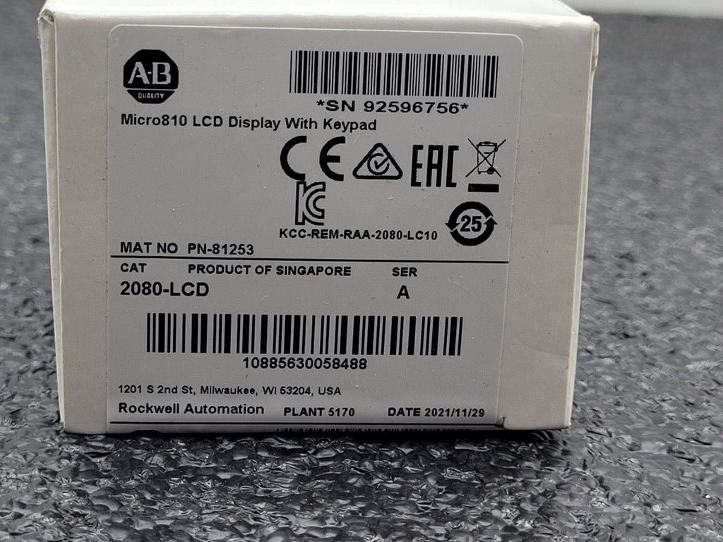 Allen Bradley 2080-LCD Micro810 Controller Display 2080LCD